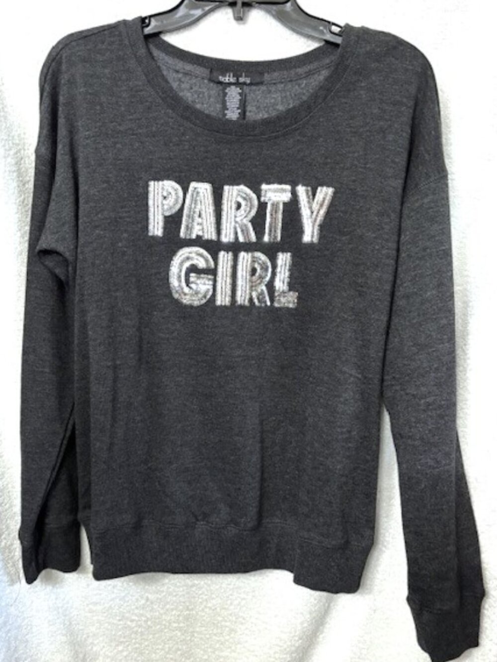 Party Girl by sable sky in a light weight 'sweatshirt' style.  NWT Size S